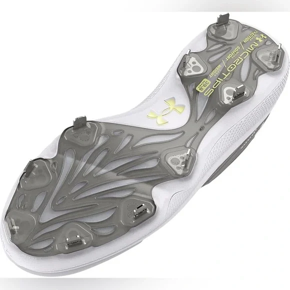 NEW Under Armour Men Yard Low MT Charged Baseball Cleats Gray W Metal Spikes 14 - Picture 5 of 11